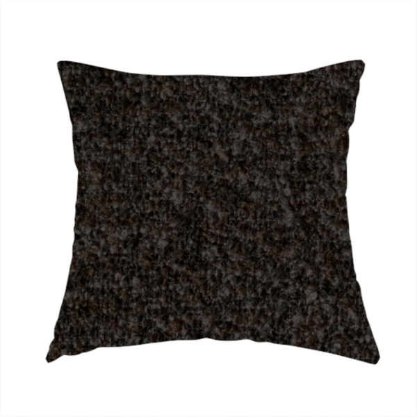 Omega Multicoloured Boucle Textured Chenille In Dark Brown CTR-2239 - Handmade Cushions