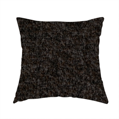 Omega Multicoloured Boucle Textured Chenille In Dark Brown CTR-2239 - Handmade Cushions