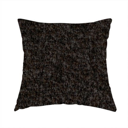 Omega Multicoloured Boucle Textured Chenille In Dark Brown CTR-2239 - Handmade Cushions