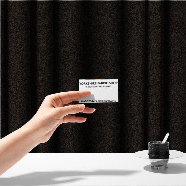 Omega Multicoloured Boucle Textured Chenille In Dark Brown CTR-2239 - Made To Measure Curtains