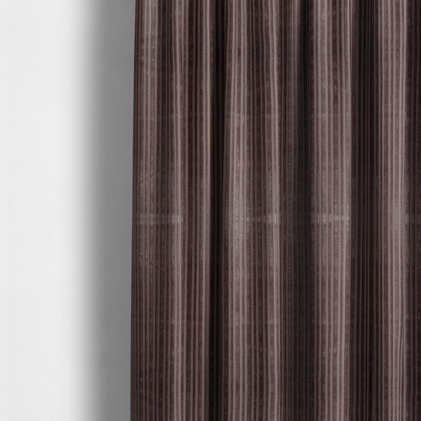 Knightsbridge Velvet Stripe Pattern Wine Purple Upholstery Fabric CTR-2240 - Made To Measure Curtains