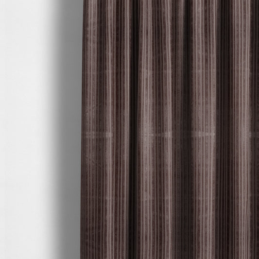 Knightsbridge Velvet Stripe Pattern Wine Purple Upholstery Fabric CTR-2240 - Made To Measure Curtains