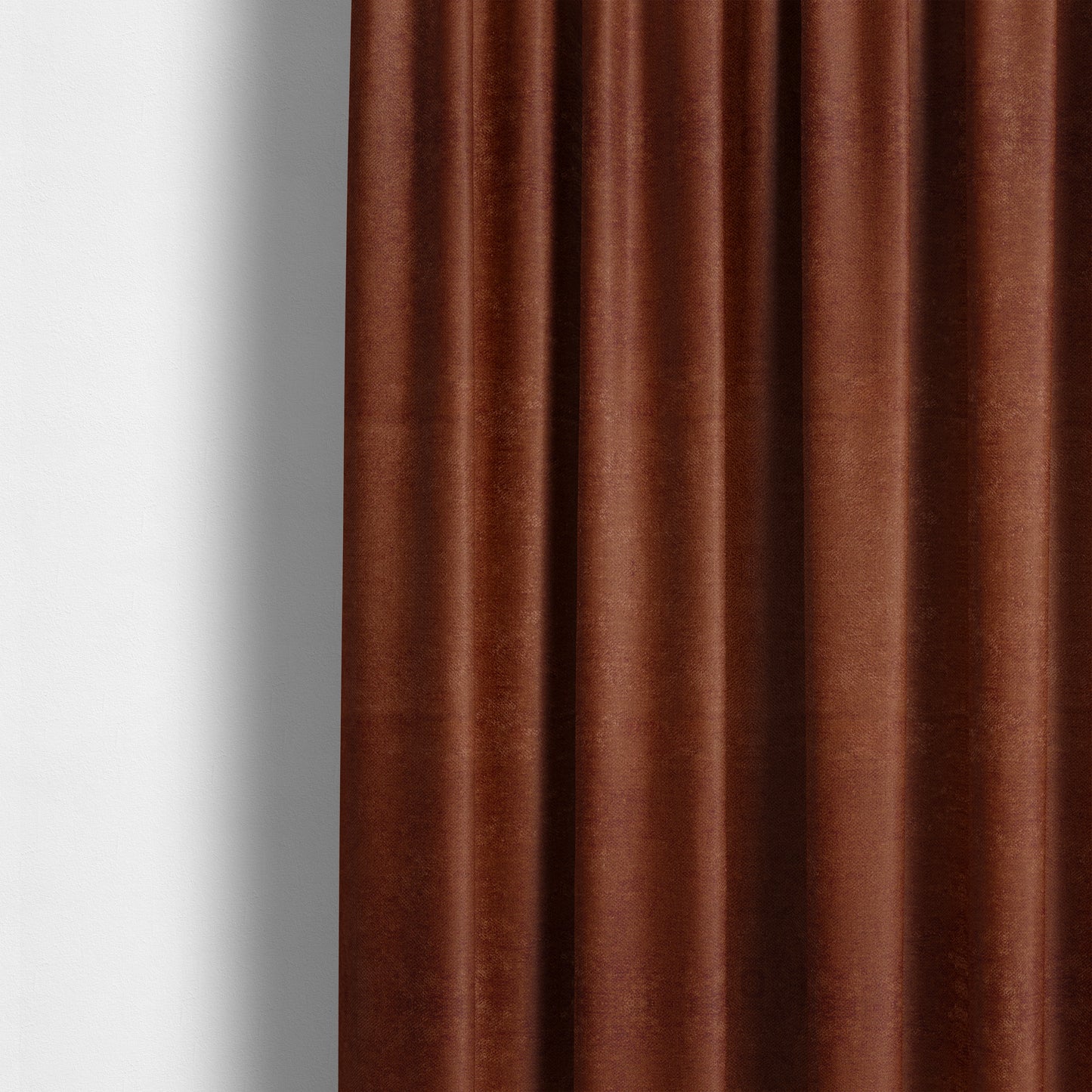 Tessuto Soft Chenille Plain Water Repellent Terracotta Red Upholstery Fabric CTR-2243 - Made To Measure Curtains