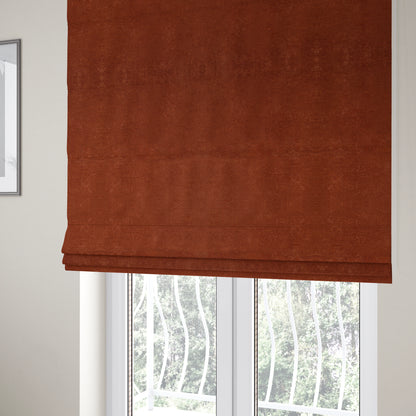 Tessuto Soft Chenille Plain Water Repellent Terracotta Red Upholstery Fabric CTR-2243 - Roman Blinds