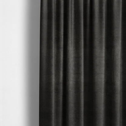 Tessuto Soft Chenille Plain Water Repellent Black Upholstery Fabric CTR-2249 - Made To Measure Curtains