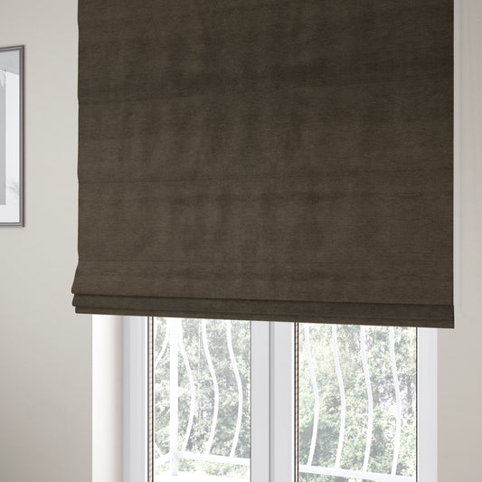 Tessuto Soft Chenille Plain Water Repellent Light Brown Upholstery Fabric CTR-2251 - Roman Blinds