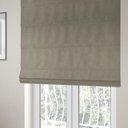 Tessuto Soft Chenille Plain Water Repellent Beige Upholstery Fabric CTR-2252 - Roman Blinds