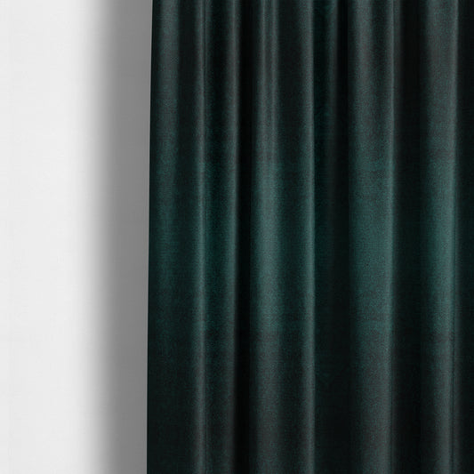 Kensington Velvet Semi Plain Teal Upholstery Fabric CTR-2254 - Made To Measure Curtains