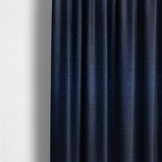 Kensington Velvet Semi Plain Navy Blue Upholstery Fabric CTR-2255 - Made To Measure Curtains