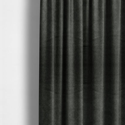 Kensington Velvet Semi Plain Grey Upholstery Fabric CTR-2257 - Made To Measure Curtains