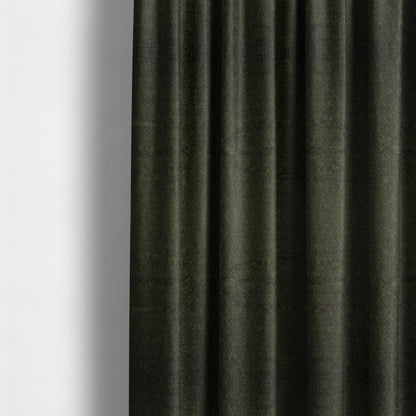 Kensington Velvet Semi Plain Green Upholstery Fabric CTR-2262 - Made To Measure Curtains