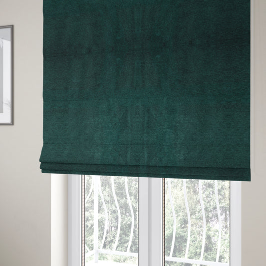 Brompton Velvet Plain Teal Upholstery Fabric CTR-2266 - Roman Blinds