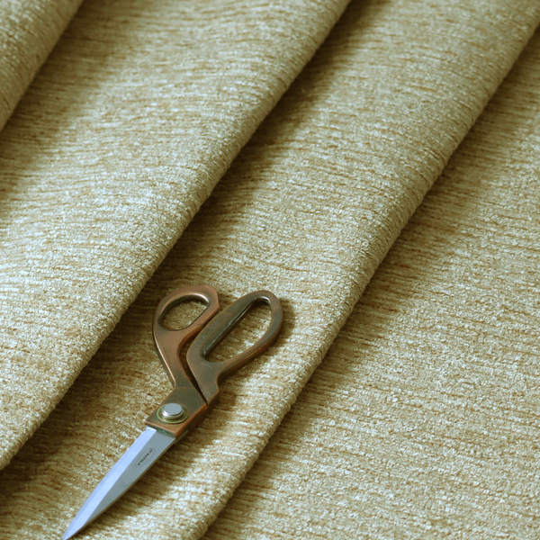 Arya Soft Textured Chenille In Yellow Upholstery Fabric CTR-2271