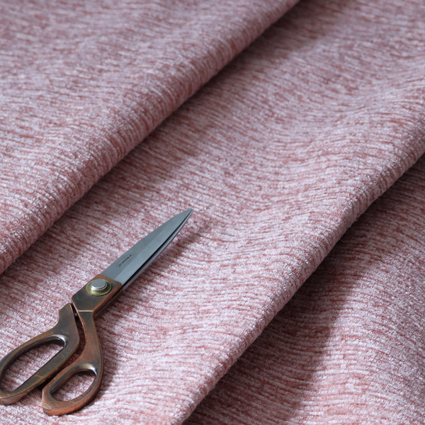 Arya Soft Textured Chenille In Pink Upholstery Fabric CTR-2272