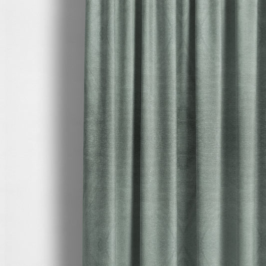 Brompton Velvet Plain Silver Upholstery Fabric CTR-2272 - Made To Measure Curtains