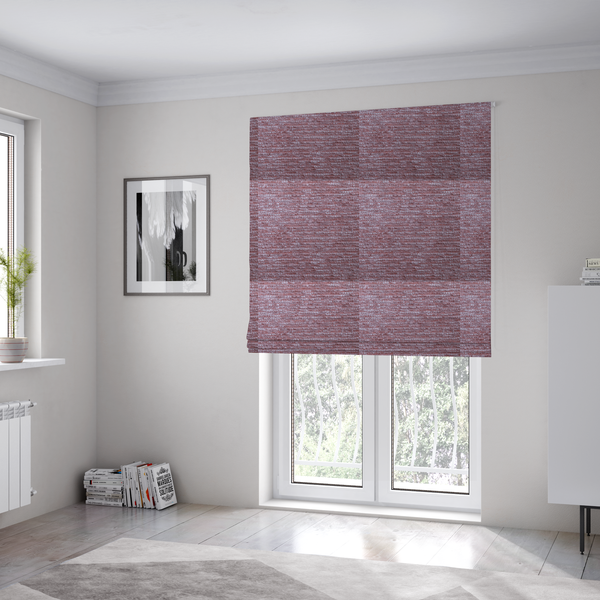 Arya Soft Textured Chenille In Pink Upholstery Fabric CTR-2272 - Roman Blinds