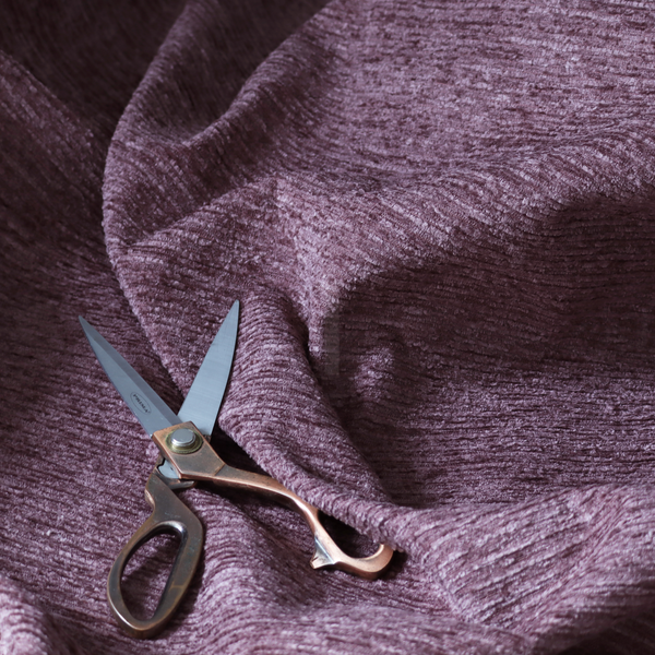 Arya Soft Textured Chenille In Purple Upholstery Fabric CTR-2273