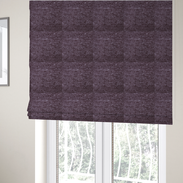 Arya Soft Textured Chenille In Purple Upholstery Fabric CTR-2273 - Roman Blinds