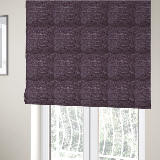 Arya Soft Textured Chenille In Purple Upholstery Fabric CTR-2273 - Roman Blinds