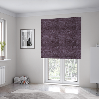 Arya Soft Textured Chenille In Purple Upholstery Fabric CTR-2273 - Roman Blinds