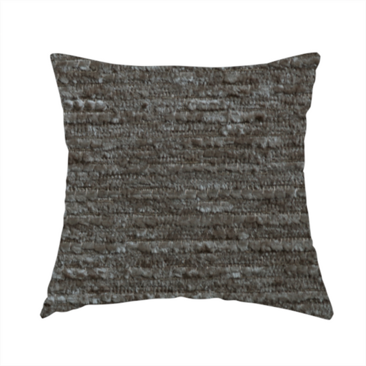 Arya Soft Textured Chenille In Brown Upholstery Fabric CTR-2274 - Handmade Cushions