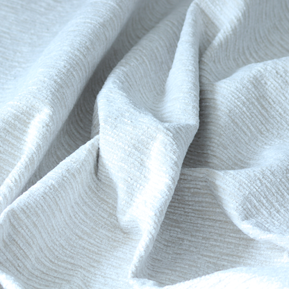 Arya Soft Textured Chenille In White Upholstery Fabric CTR-2277