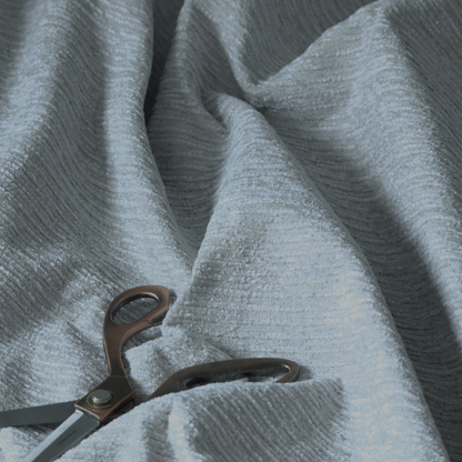 Arya Soft Textured Chenille In Silver Upholstery Fabric CTR-2278
