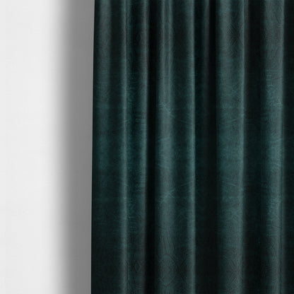 Westminster Velvet Leaf Inspired Teal Upholstery Fabric CTR-2278 - Made To Measure Curtains