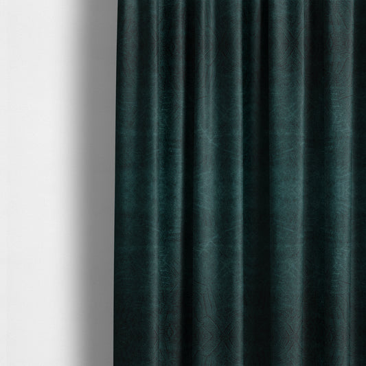 Westminster Velvet Leaf Inspired Teal Upholstery Fabric CTR-2278 - Made To Measure Curtains