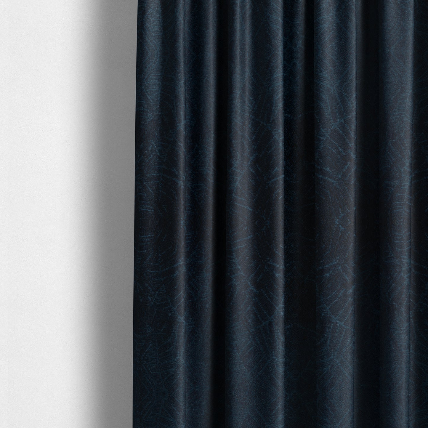 Westminster Velvet Leaf Inspired Navy Blue Upholstery Fabric CTR-2279 - Made To Measure Curtains