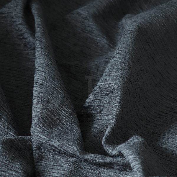 Arya Soft Textured Chenille In Charcoal Grey Upholstery Fabric CTR-2280