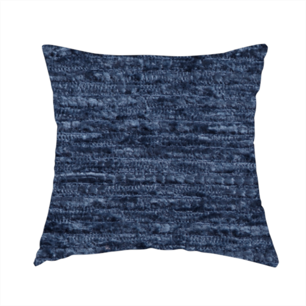 Arya Soft Textured Chenille In Navy Blue Upholstery Fabric CTR-2281 - Handmade Cushions
