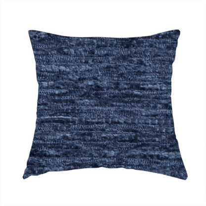Arya Soft Textured Chenille In Navy Blue Upholstery Fabric CTR-2281 - Handmade Cushions