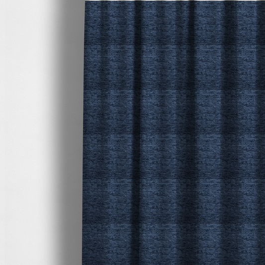 Arya Soft Textured Chenille In Navy Blue Upholstery Fabric CTR-2281 - Made To Measure Curtains