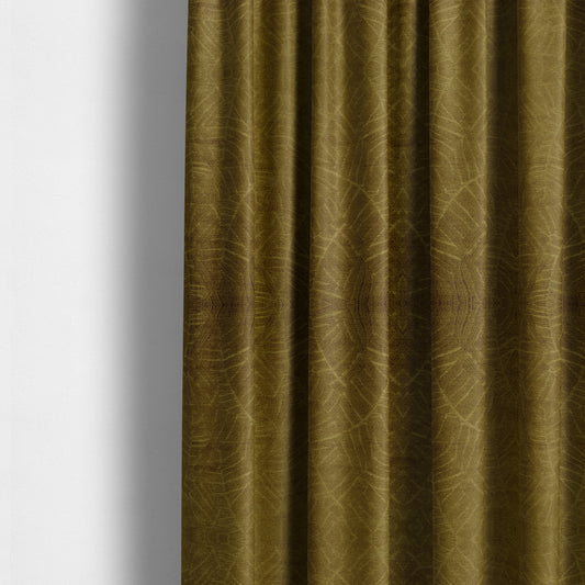 Westminster Velvet Leaf Inspired Yellow Upholstery Fabric CTR-2283 - Made To Measure Curtains