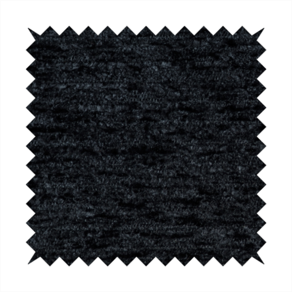 Arya Soft Textured Chenille In Black Upholstery Fabric CTR-2284