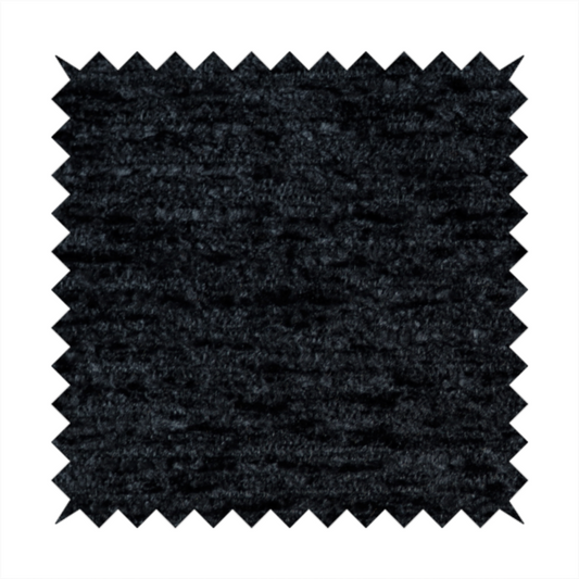 Arya Soft Textured Chenille In Black Upholstery Fabric CTR-2284