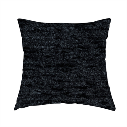 Arya Soft Textured Chenille In Black Upholstery Fabric CTR-2284 - Handmade Cushions