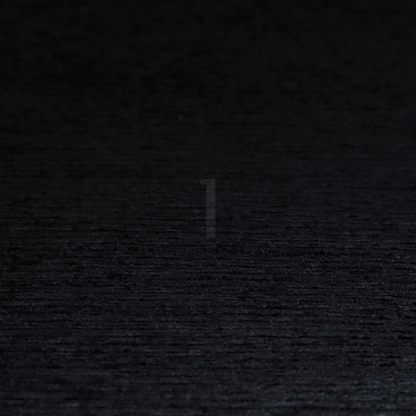 Arya Soft Textured Chenille In Black Upholstery Fabric CTR-2284