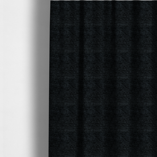 Arya Soft Textured Chenille In Black Upholstery Fabric CTR-2284 - Made To Measure Curtains