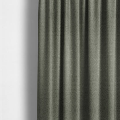 Westminster Velvet Leaf Inspired Silver Upholstery Fabric CTR-2284 - Made To Measure Curtains