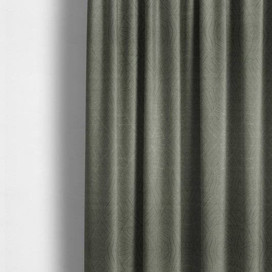 Westminster Velvet Leaf Inspired Silver Upholstery Fabric CTR-2284 - Made To Measure Curtains