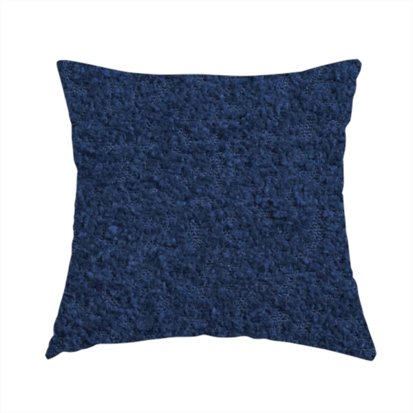 Ecuador Soft Bear Boucle Textured In Navy Blue Upholstery Fabric CTR-2285 - Handmade Cushions