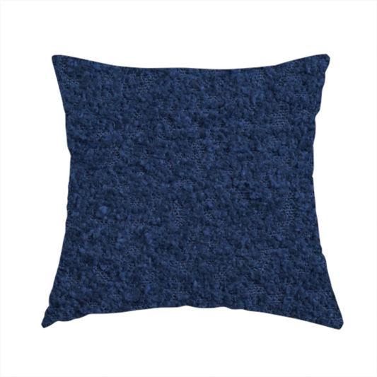Ecuador Soft Bear Boucle Textured In Navy Blue Upholstery Fabric CTR-2285 - Handmade Cushions