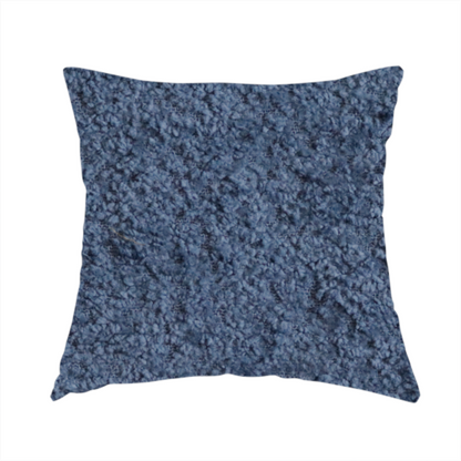 Ecuador Soft Bear Boucle Textured In Blue Upholstery Fabric CTR-2286 - Handmade Cushions