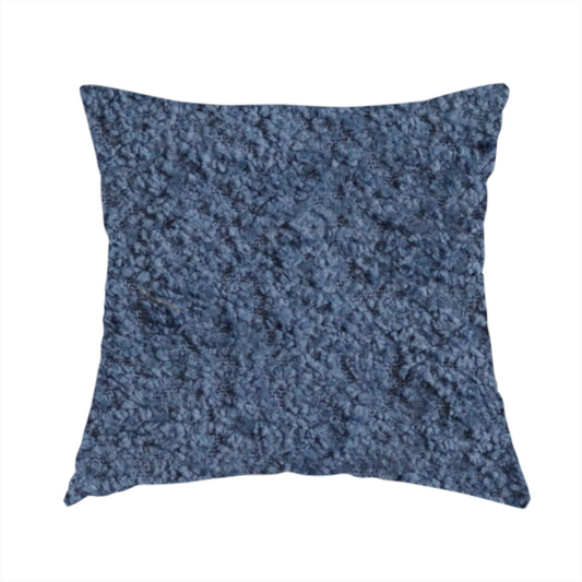 Ecuador Soft Bear Boucle Textured In Blue Upholstery Fabric CTR-2286 - Handmade Cushions