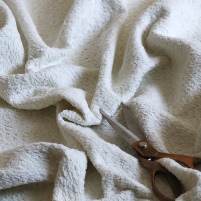 Ecuador Soft Bear Boucle Textured In Cream Upholstery Fabric CTR-2287