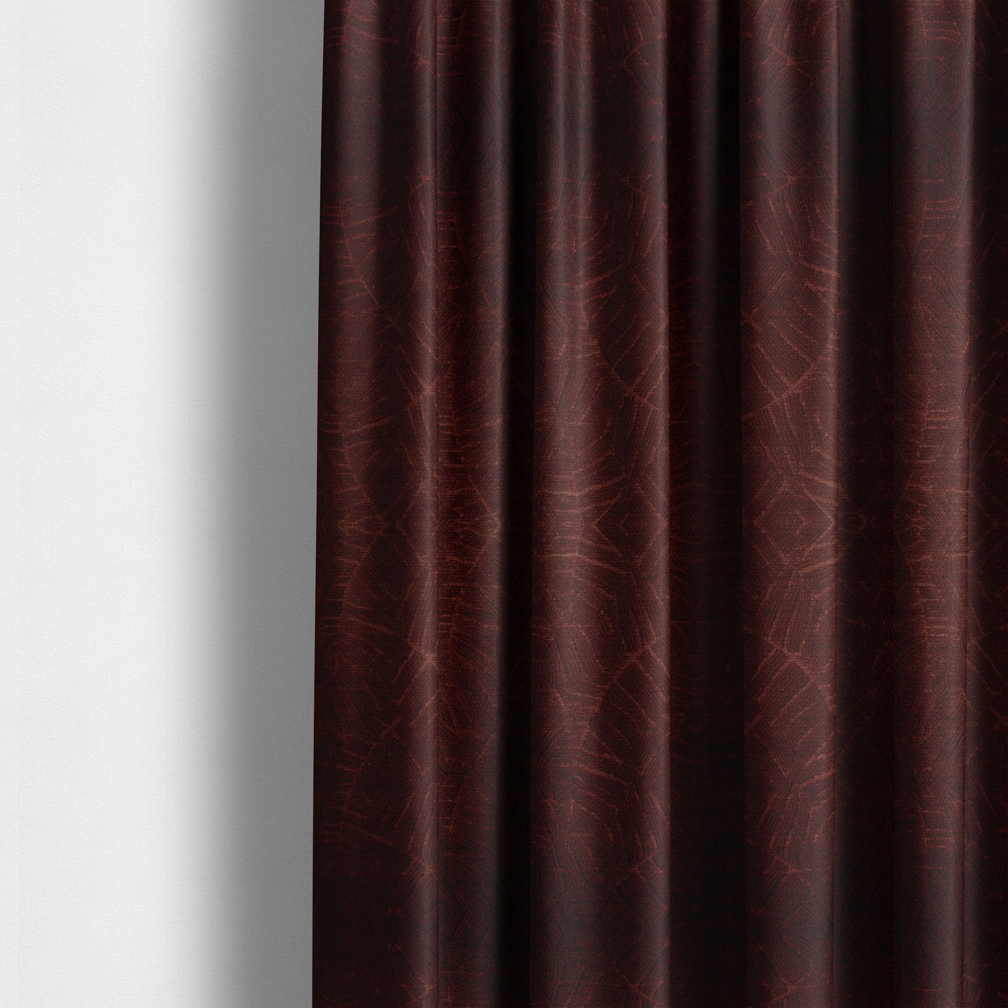 Westminster Velvet Leaf Inspired Burgundy Red Upholstery Fabric CTR-2289 - Made To Measure Curtains