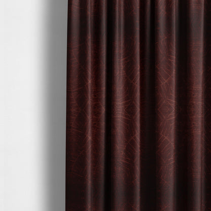 Westminster Velvet Leaf Inspired Burgundy Red Upholstery Fabric CTR-2289 - Made To Measure Curtains