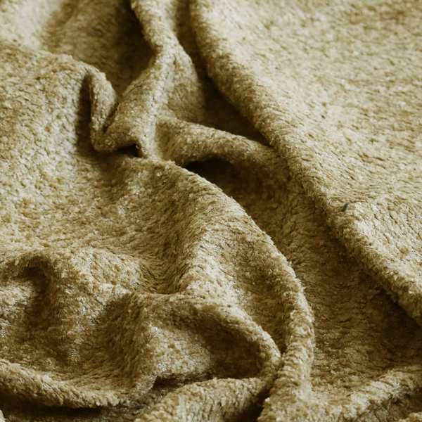 Ecuador Soft Bear Boucle Textured In Mustard Yellow Upholstery Fabric CTR-2290